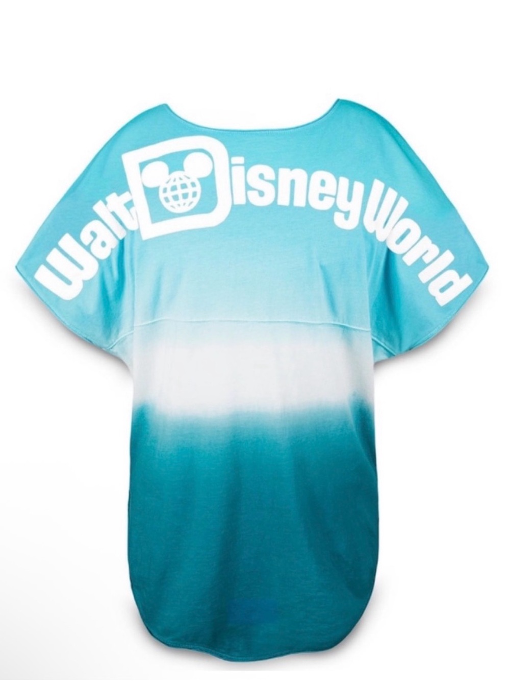 Blue/Teal to White Ombre Walt Disney World Short Sleeve Spirit Jersey Size XL
